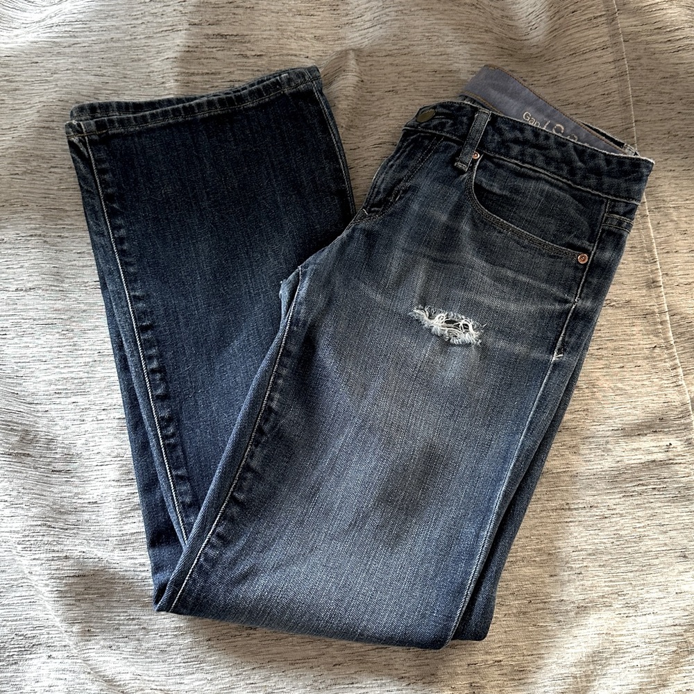 Gap Blue Jeans. Sexy Boot.